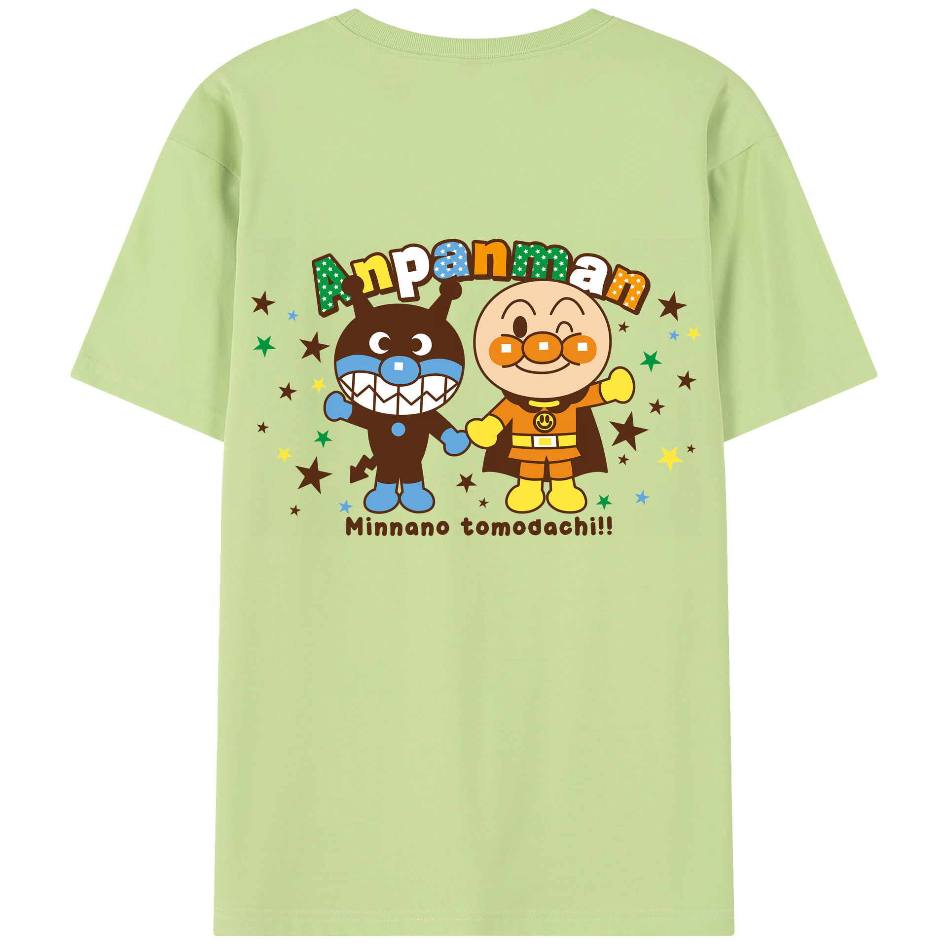 （画像用） アンパンマン Anpanman 綿100％半袖Tシャツ（背面プリント）